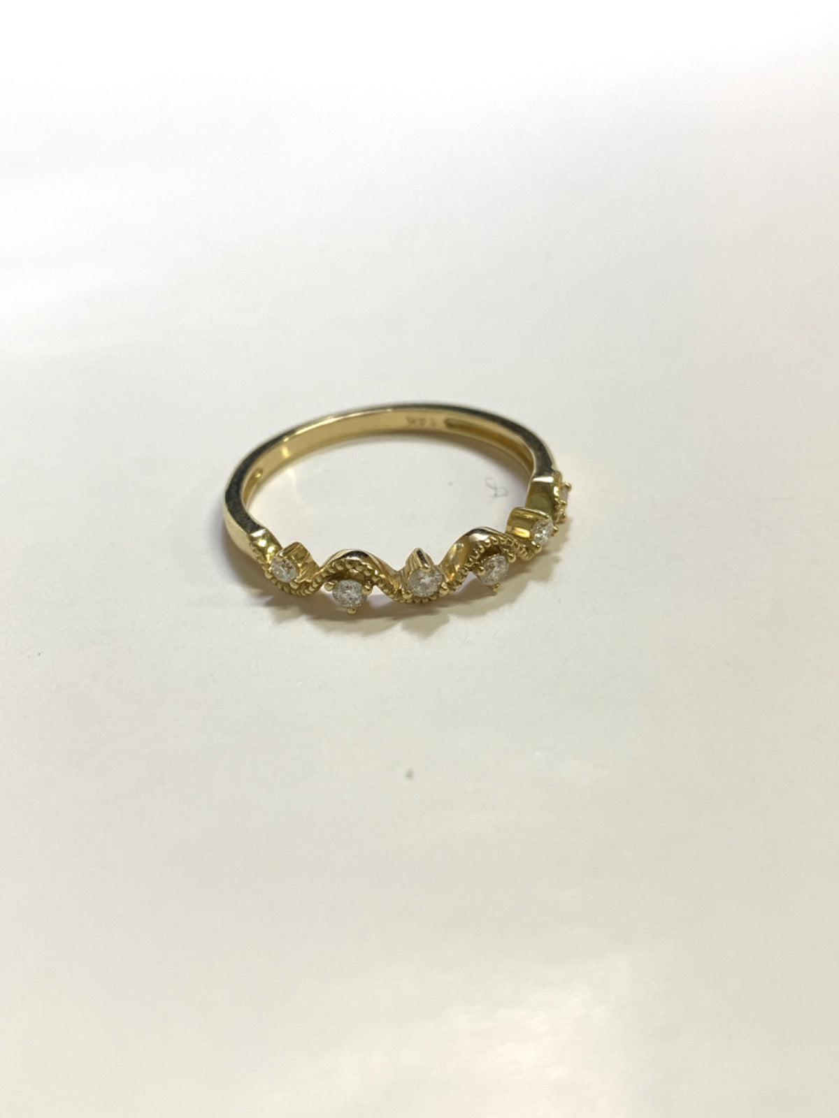 14K Yellow Gold Ring with Diamond