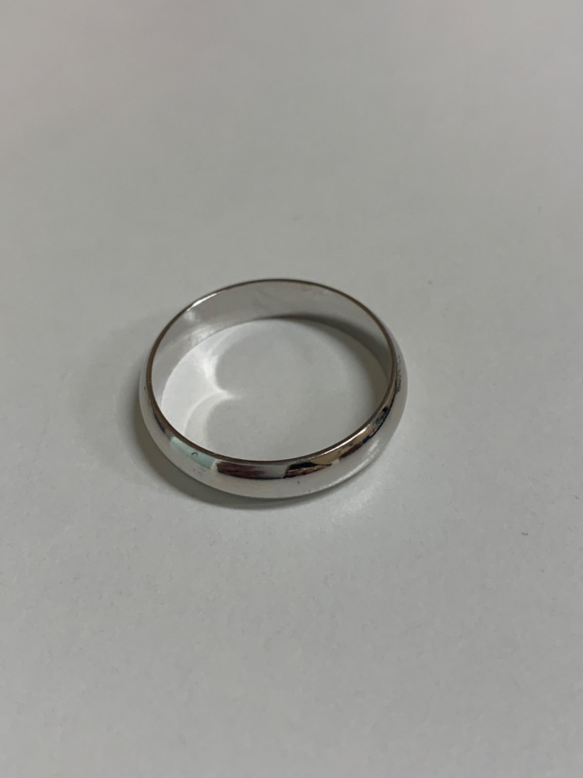 White Silver Wedding Band