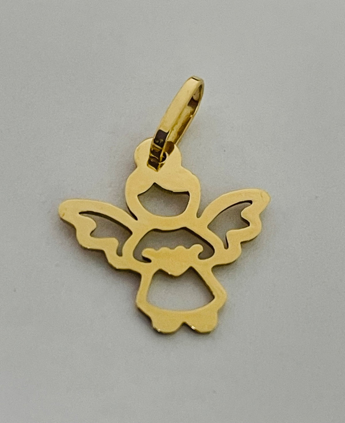18K Yellow Gold Angel Pendant