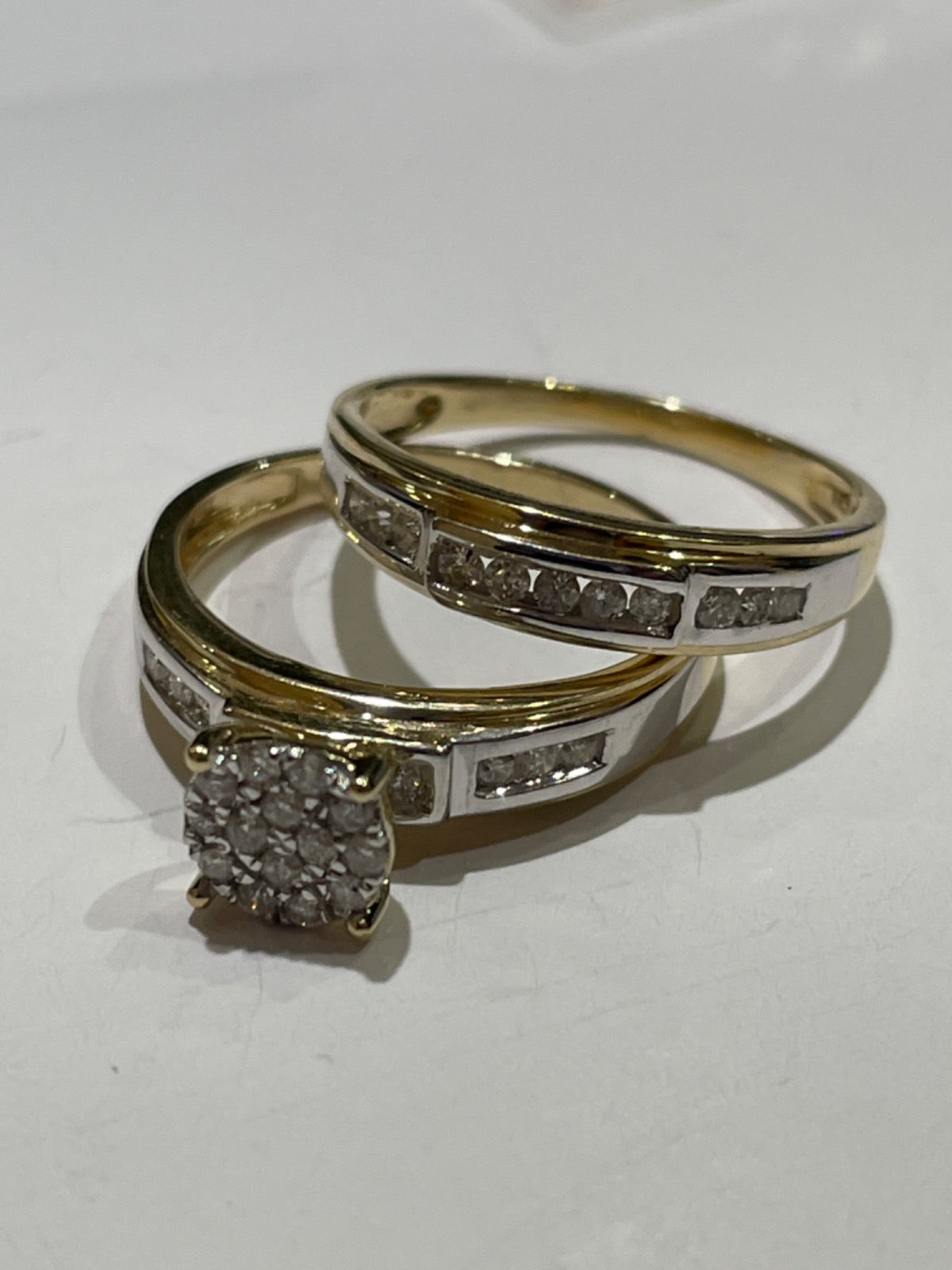 14K Yellow Gold Bridal Set with Diamond