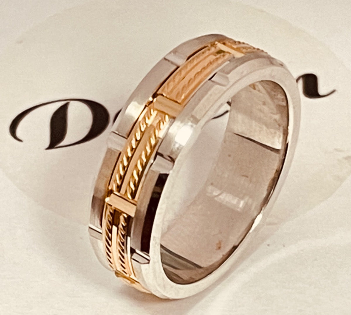 18K Two-Tone Gold Wedding Band