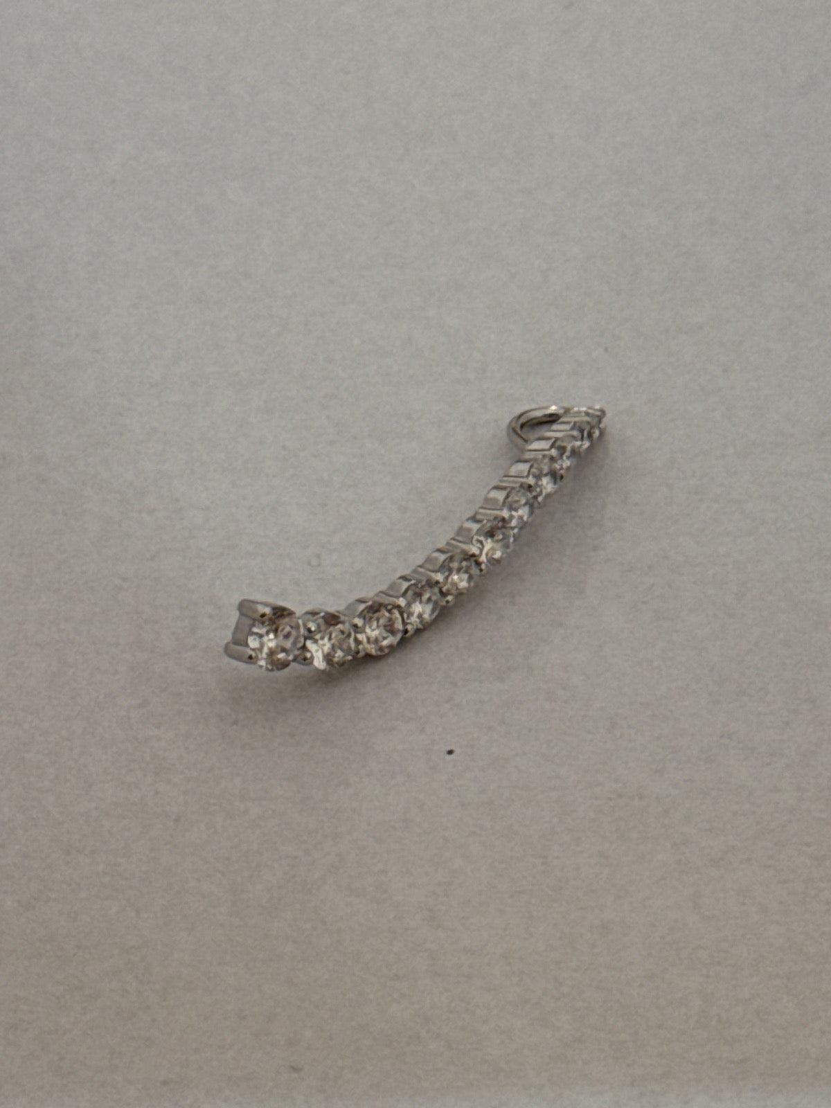 White Silver Pendant with CZ