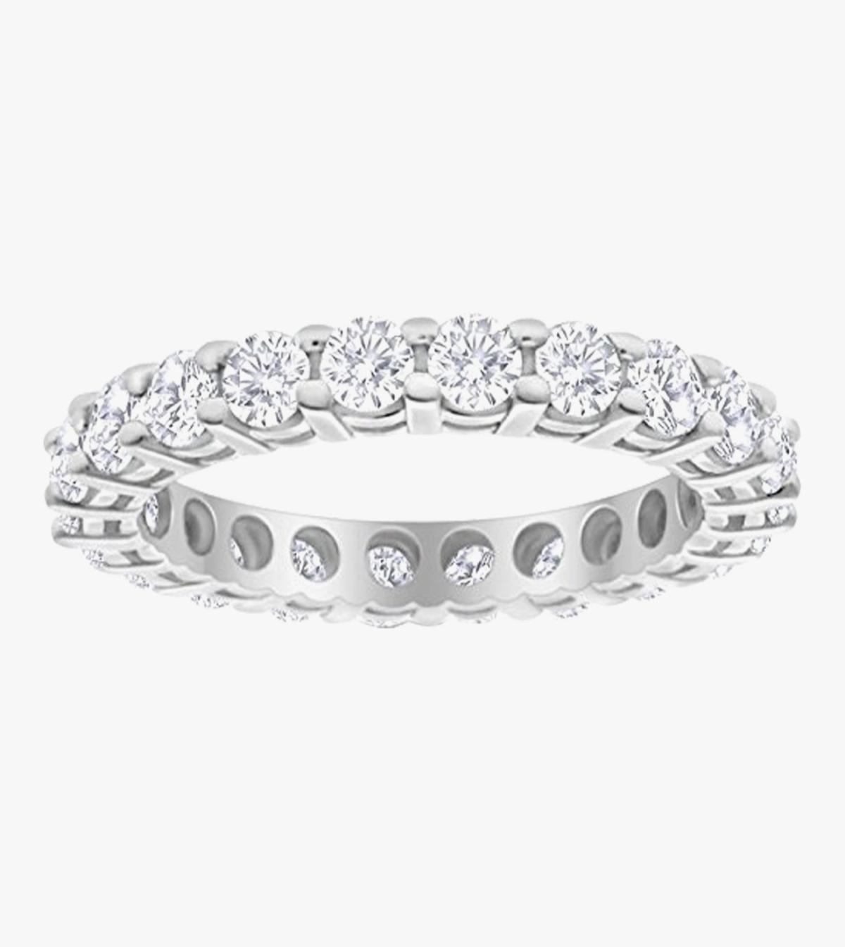 White Silver Ring