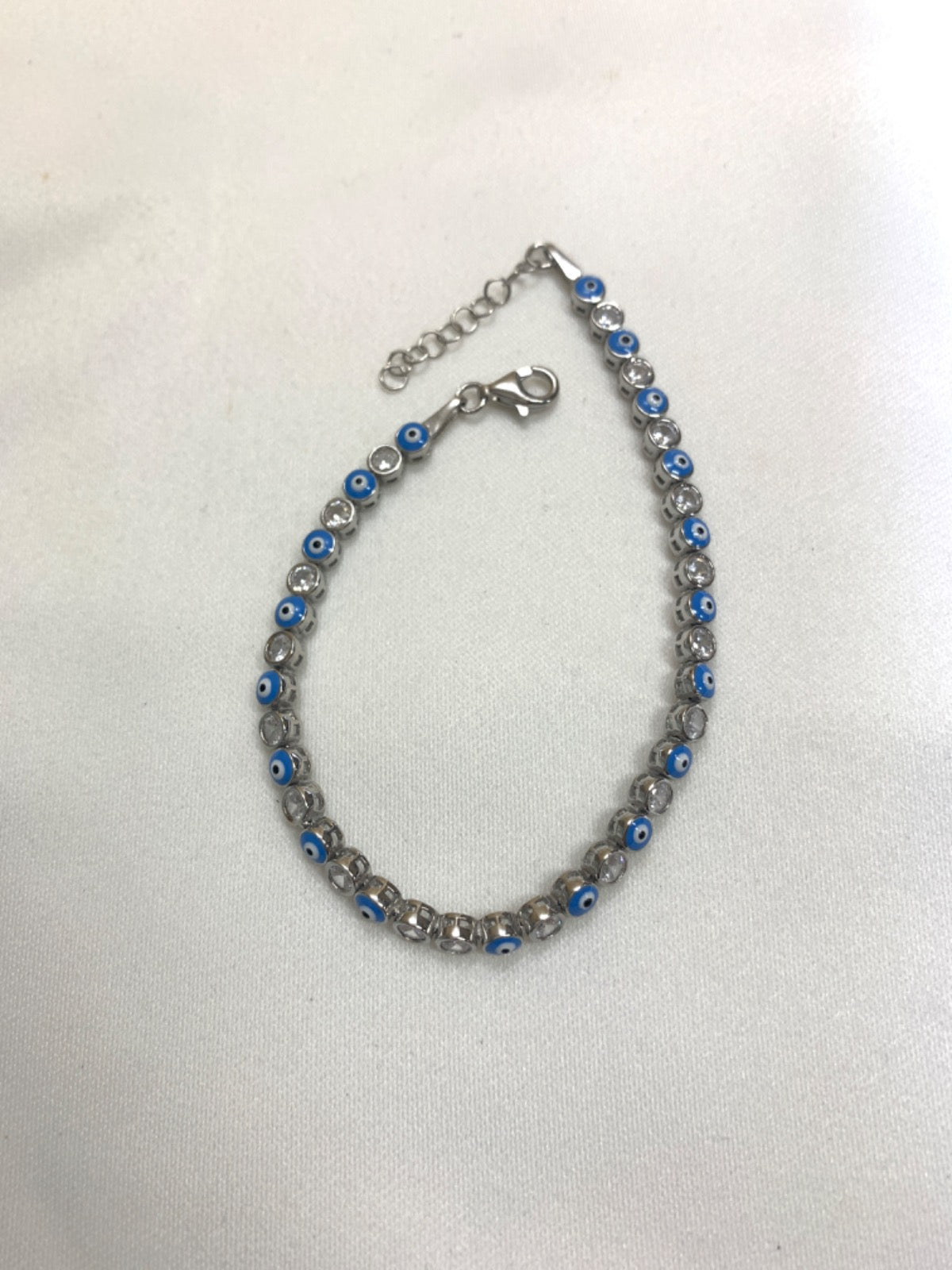 White Silver Bracelet with CZ