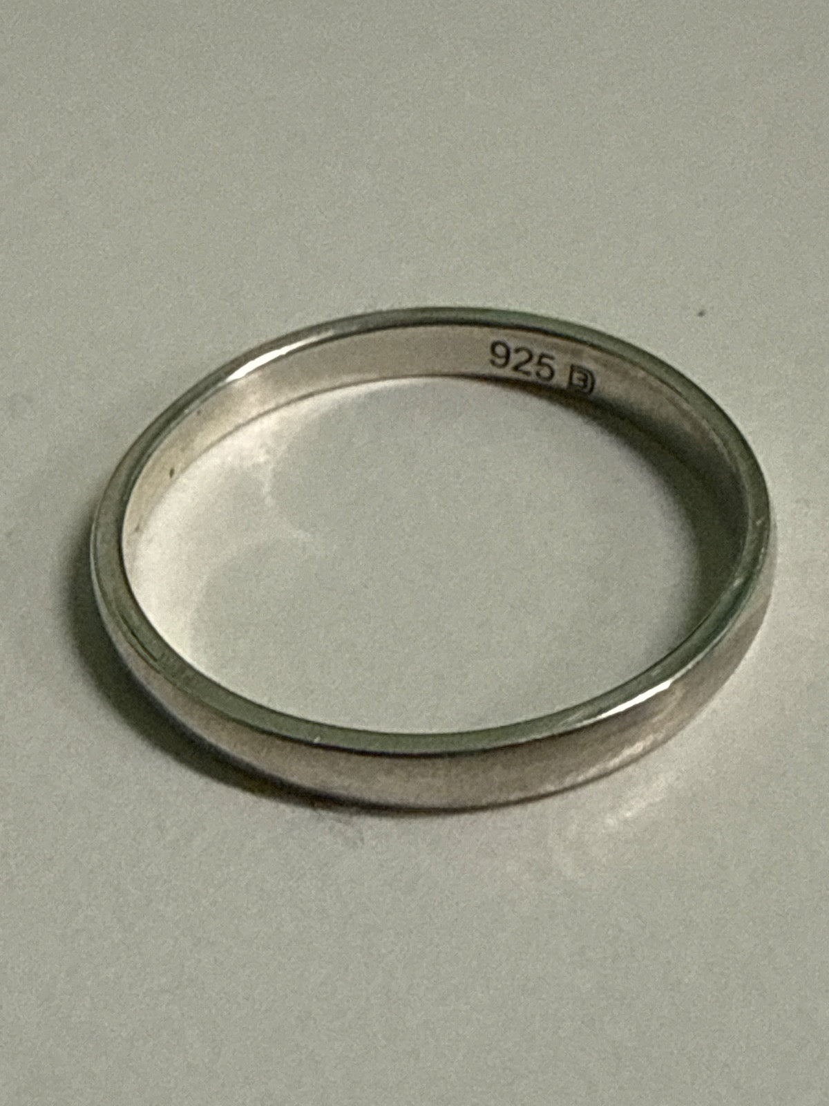 White Silver Wedding Band