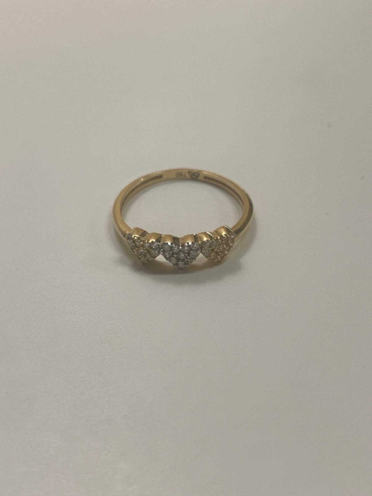 18K Yellow Gold Ring with CZ