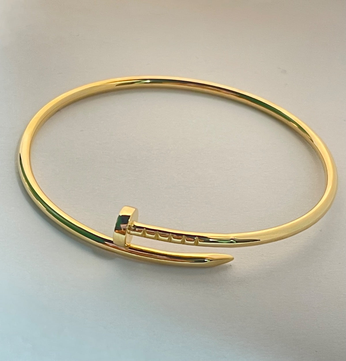 18K Yellow Gold Nail Bracelet