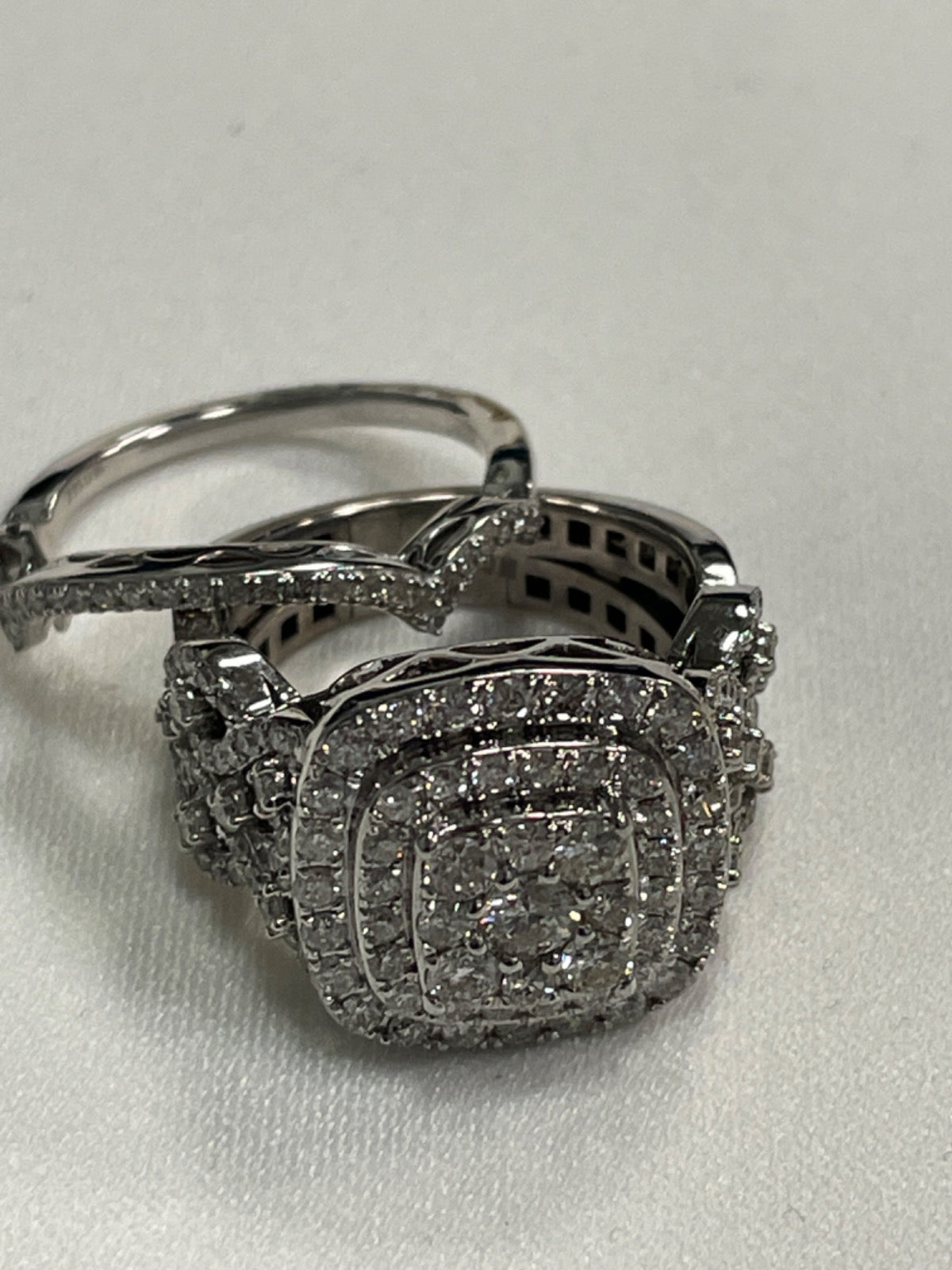 14K White Gold Engagement Ring with Diamond