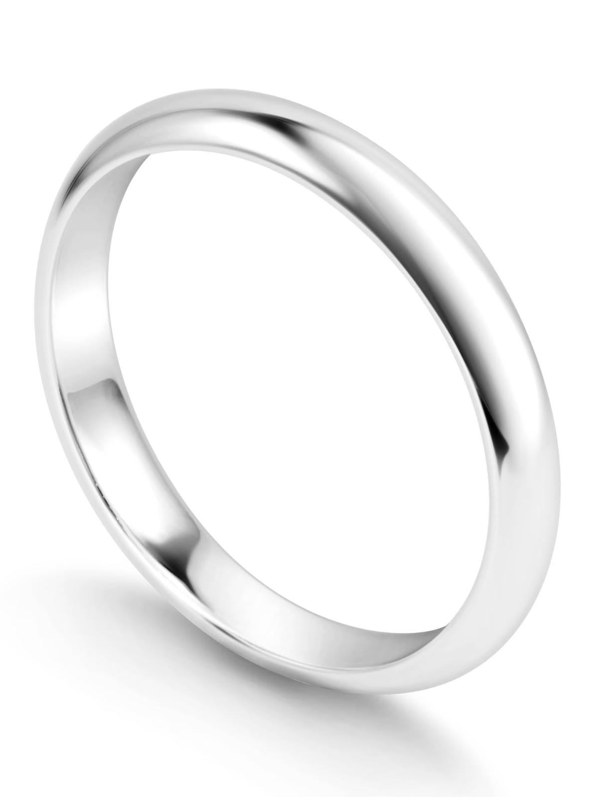 White Silver Wedding Band
