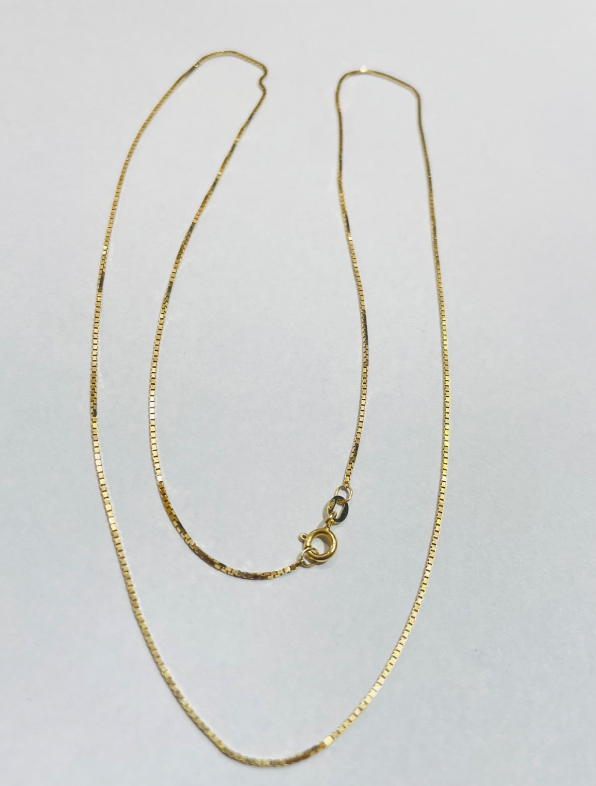 18K Yellow Gold Box Chain