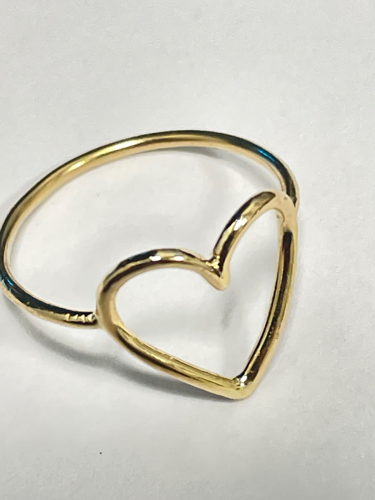 14K Yellow Gold Heart Ring