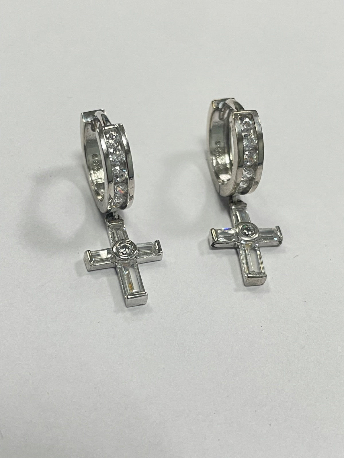 Yellow Silver Earring with CZ