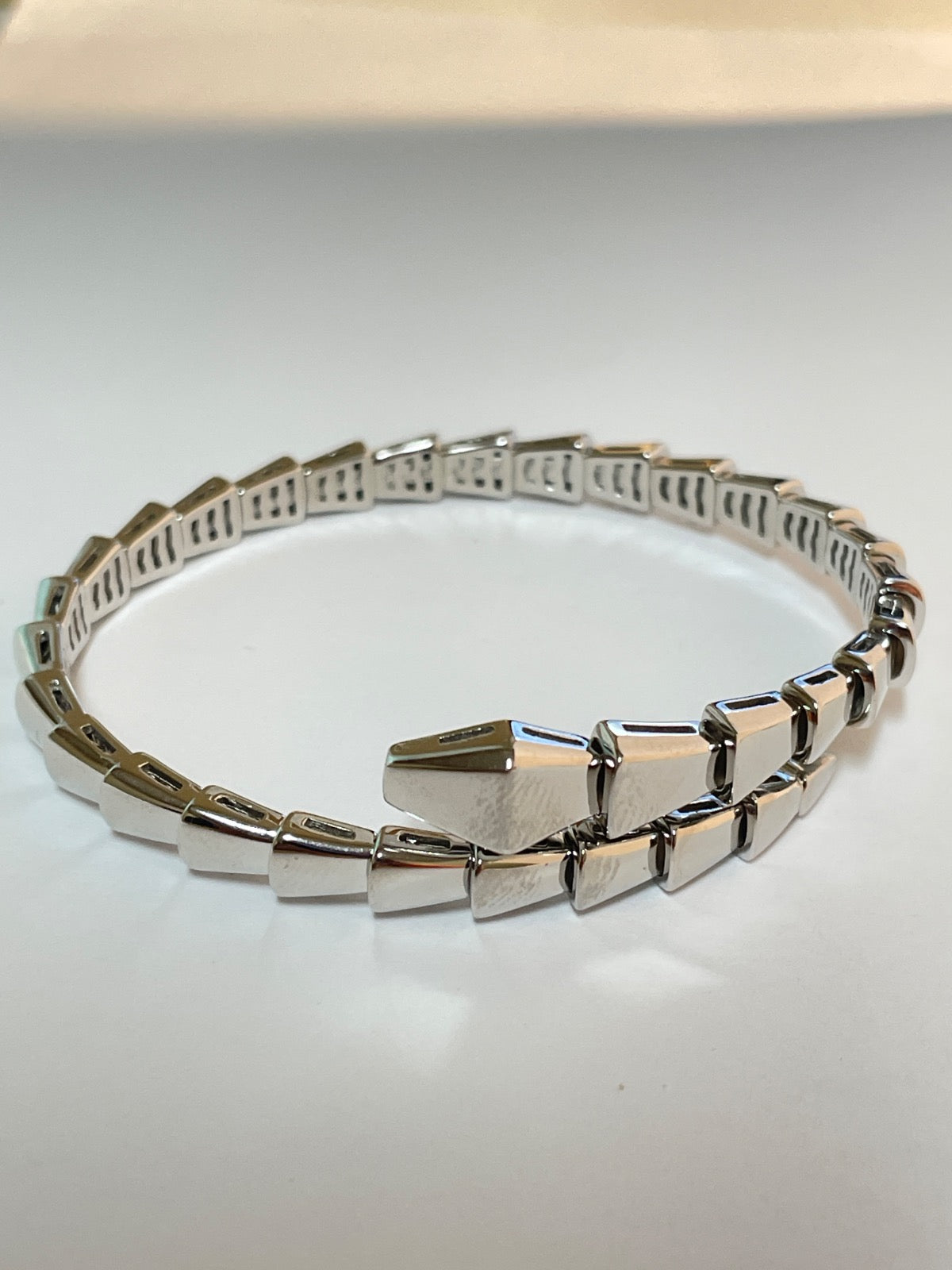 White Silver Bvgari Bracelet