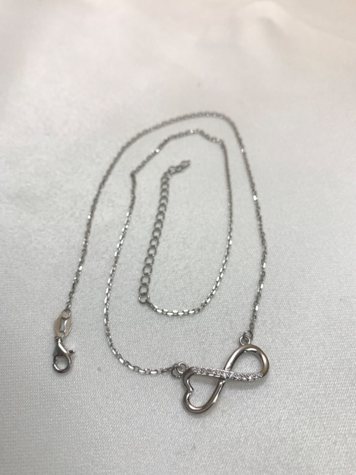 White Silver Chain with CZ