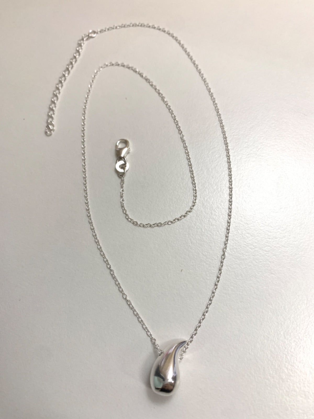 White Silver drop Chain