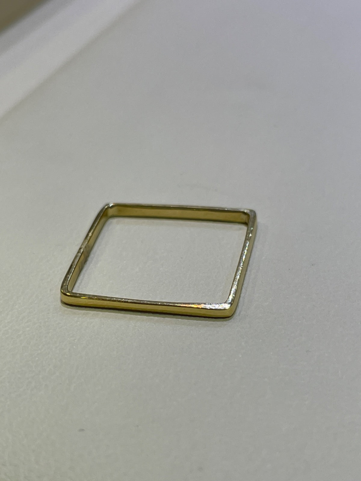 18K Yellow Gold Square Ring