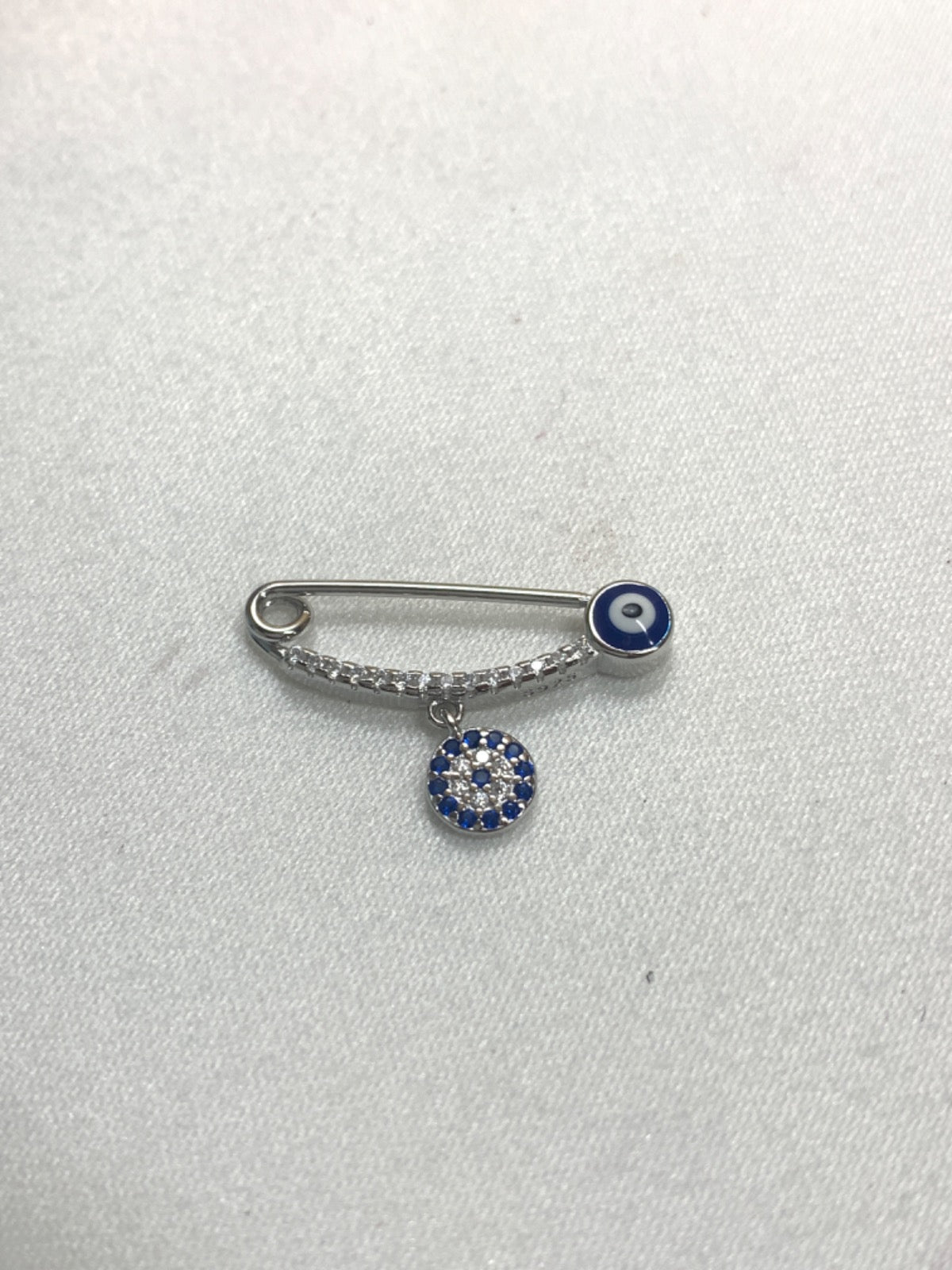 White Silver Pendant with CZ
