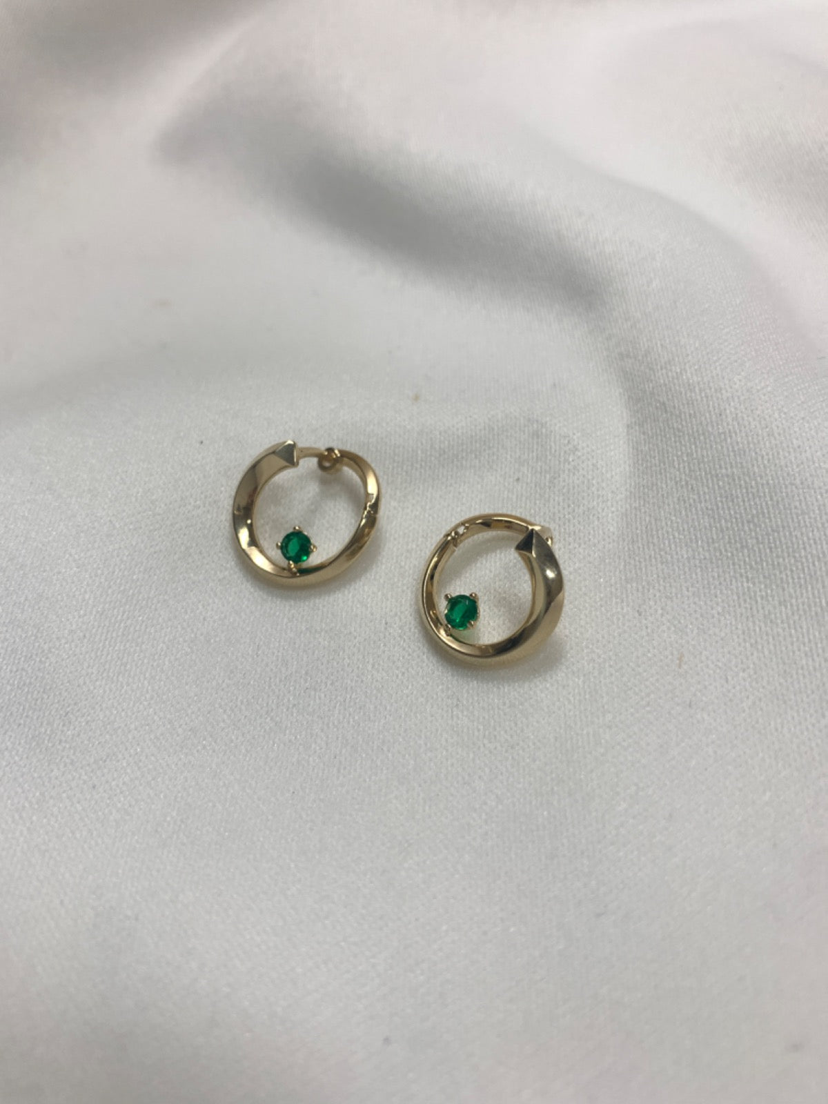 14K Yellow Gold Earring with CZ