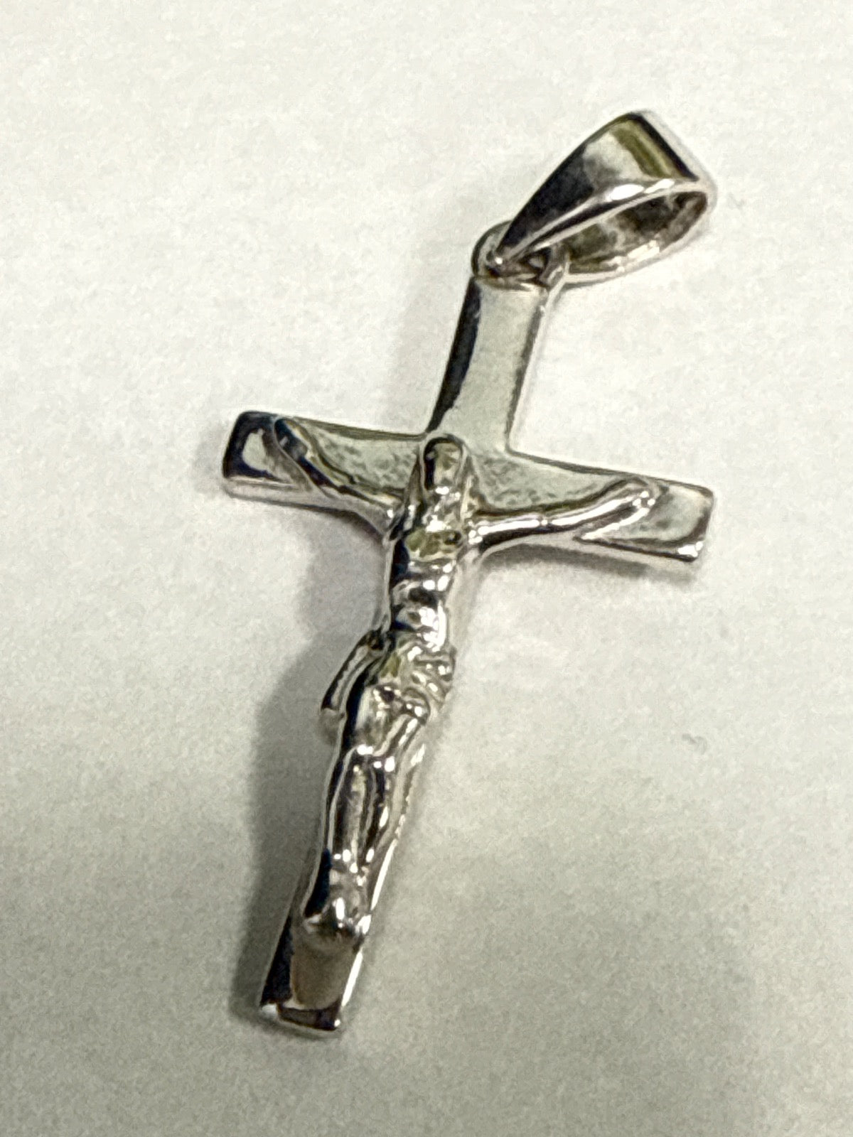 White Silver Cross Pendant