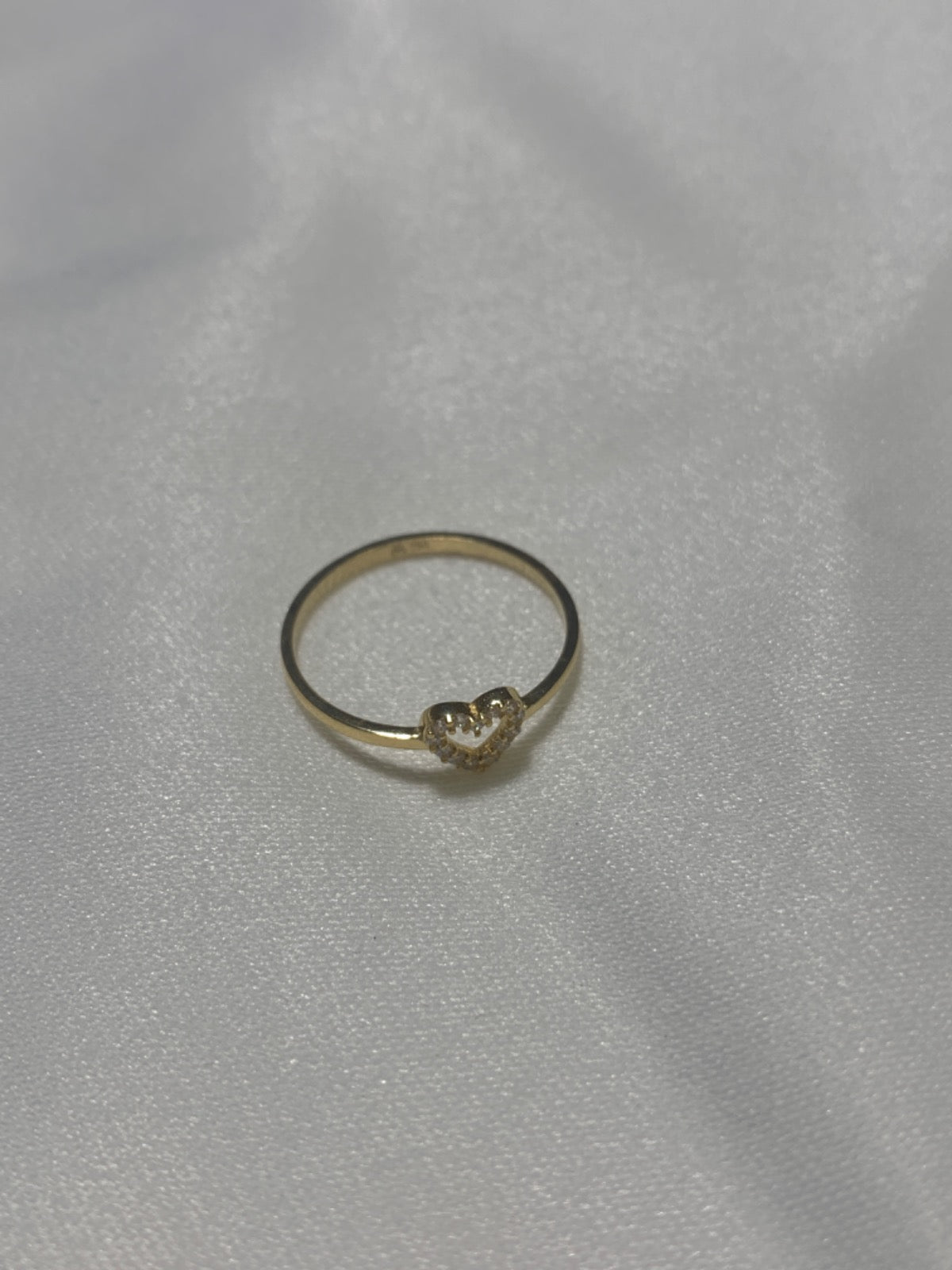 18K Yellow Gold Ring with CZ