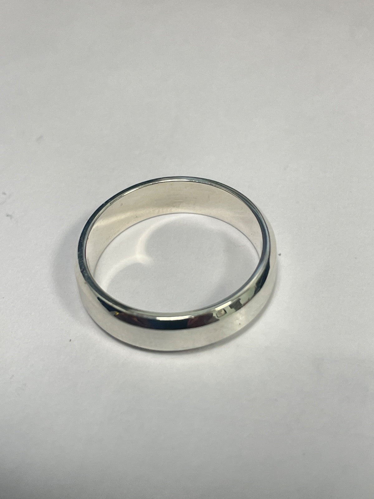White Silver Engagement Ring