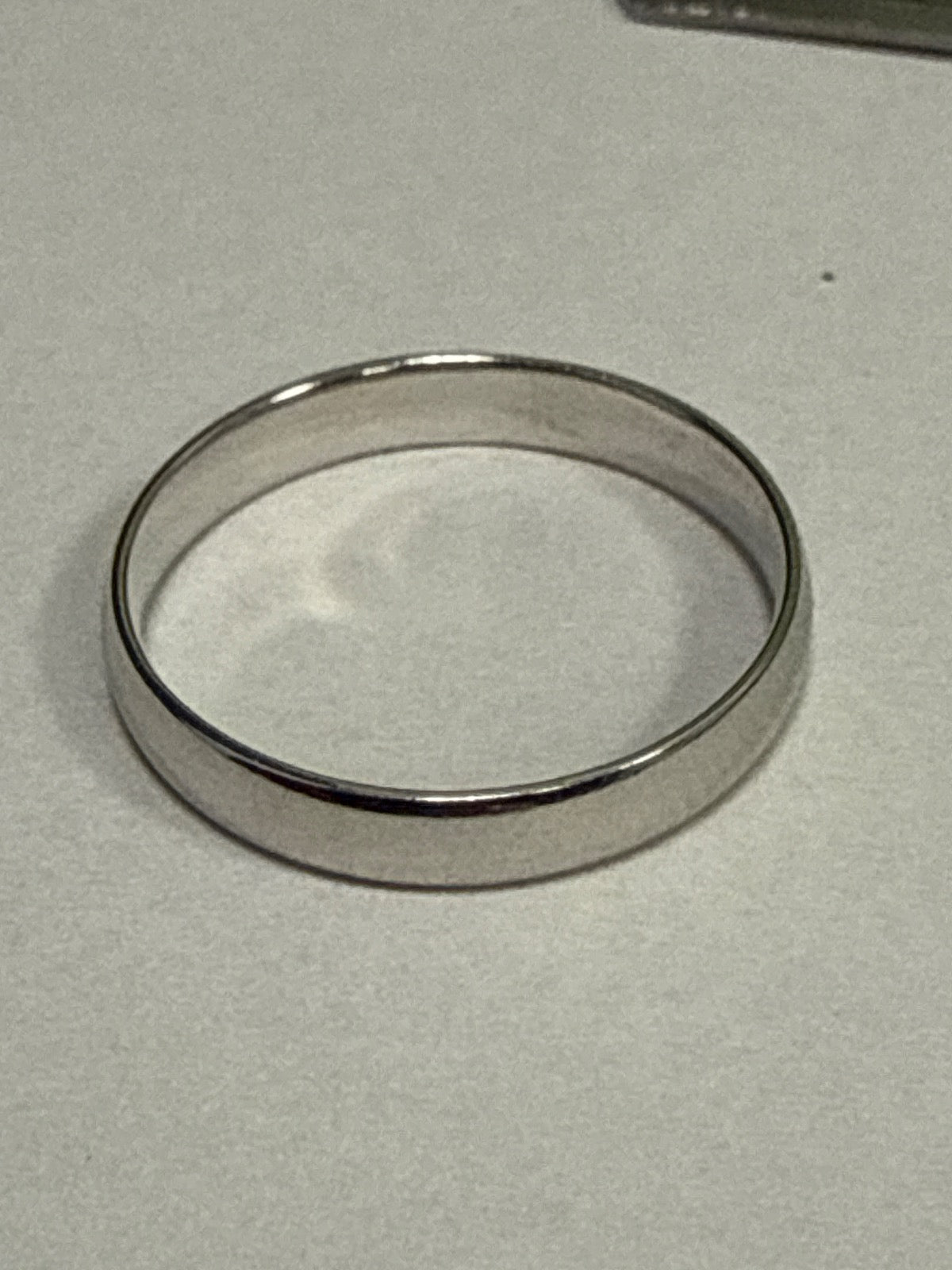 White Silver Wedding Band
