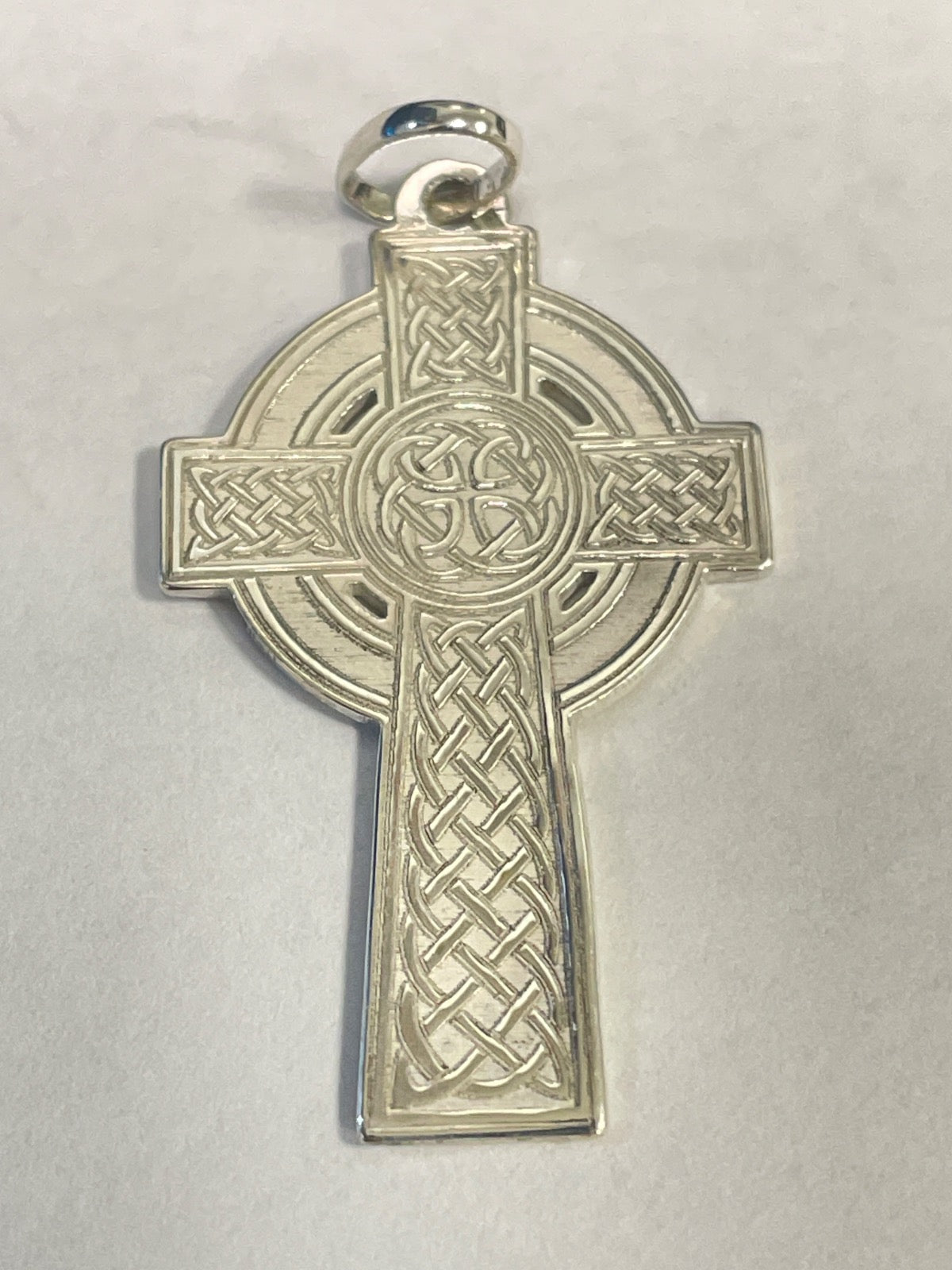 White Silver Cross Pendant