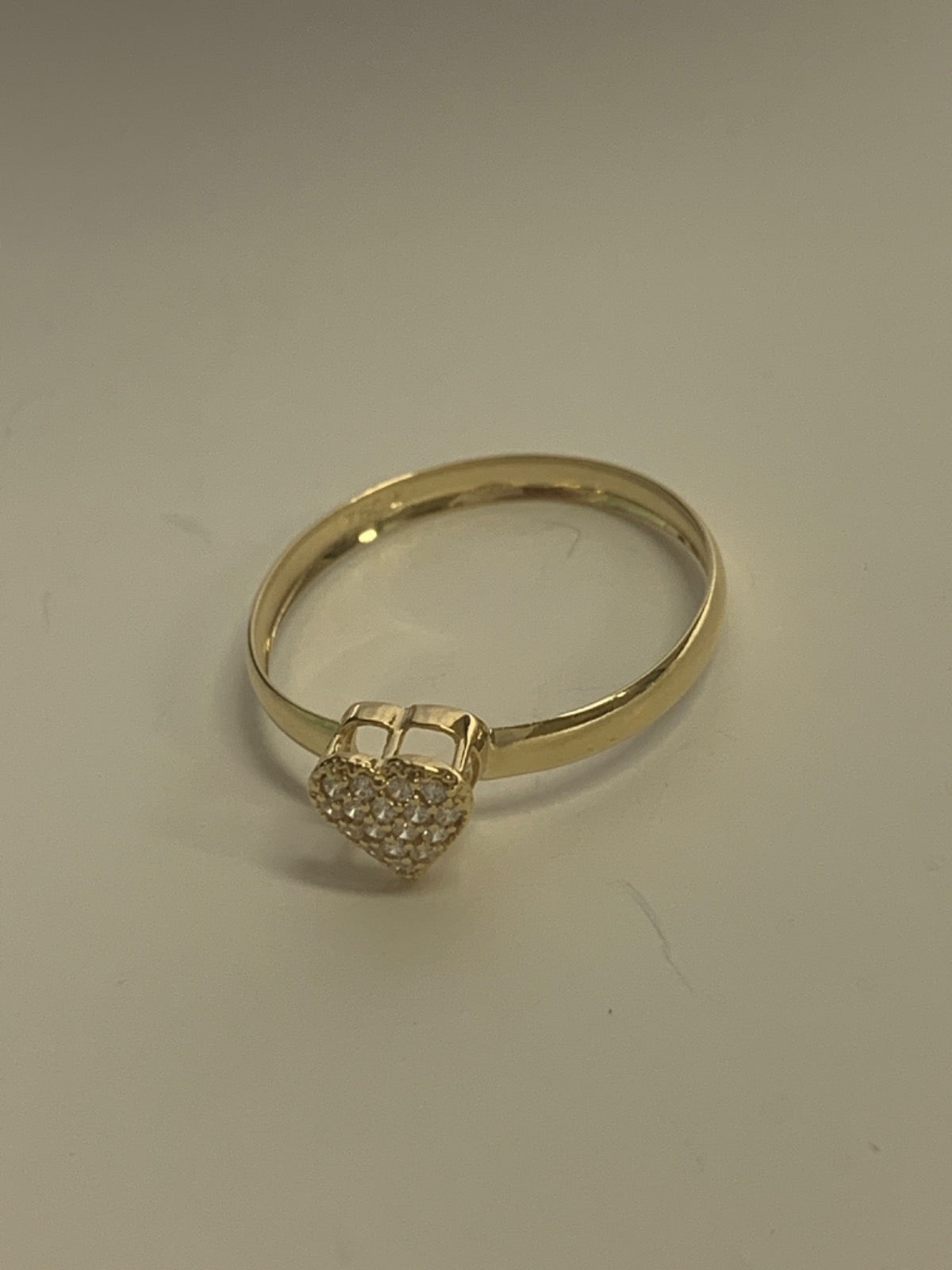 18K Yellow Gold Ring with CZ