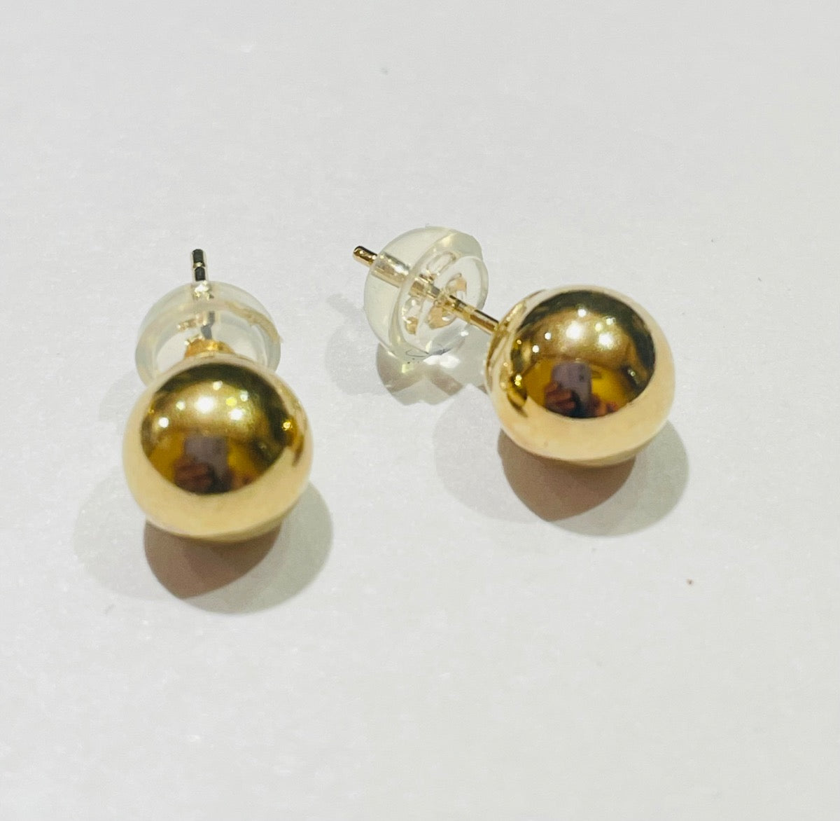 14K Yellow Gold Ball 6mm Earring