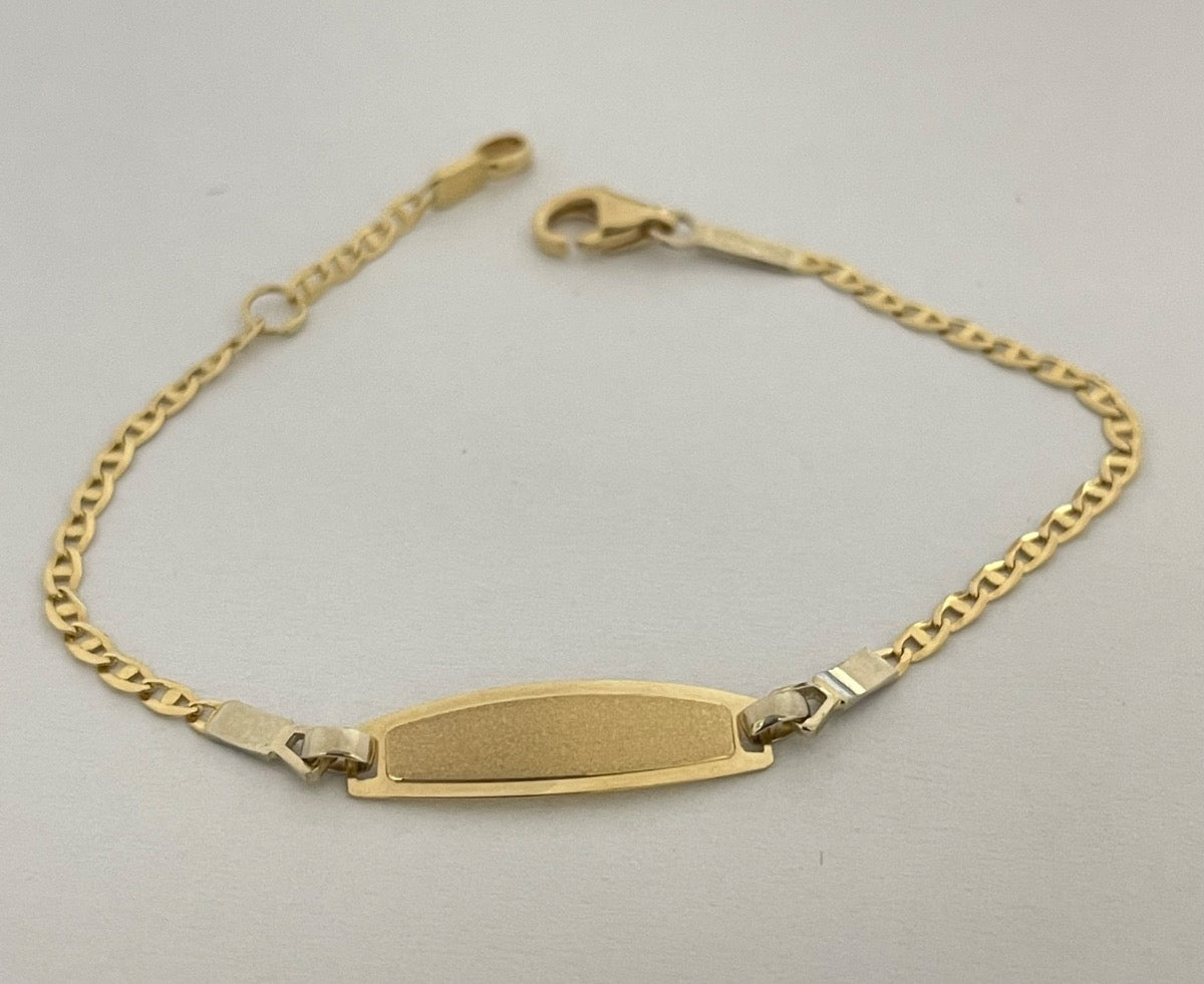 18K Yellow Gold ID Baby Bracelet