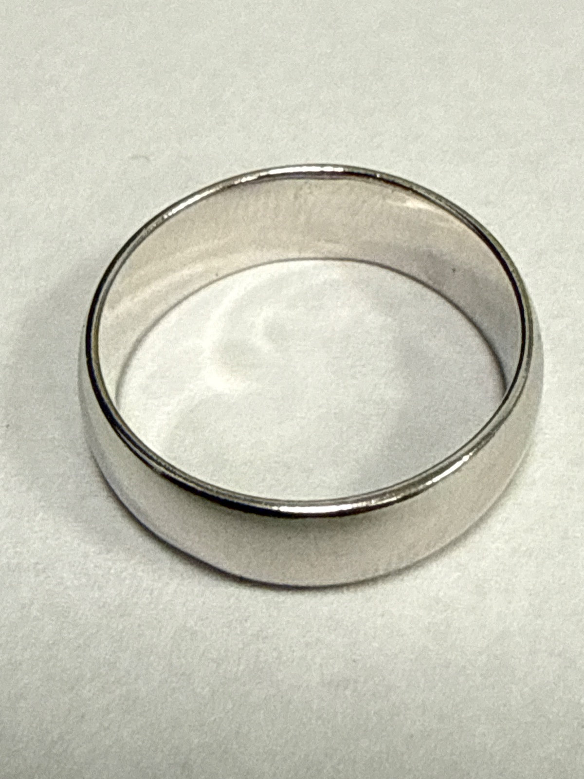 White Silver Wedding Band