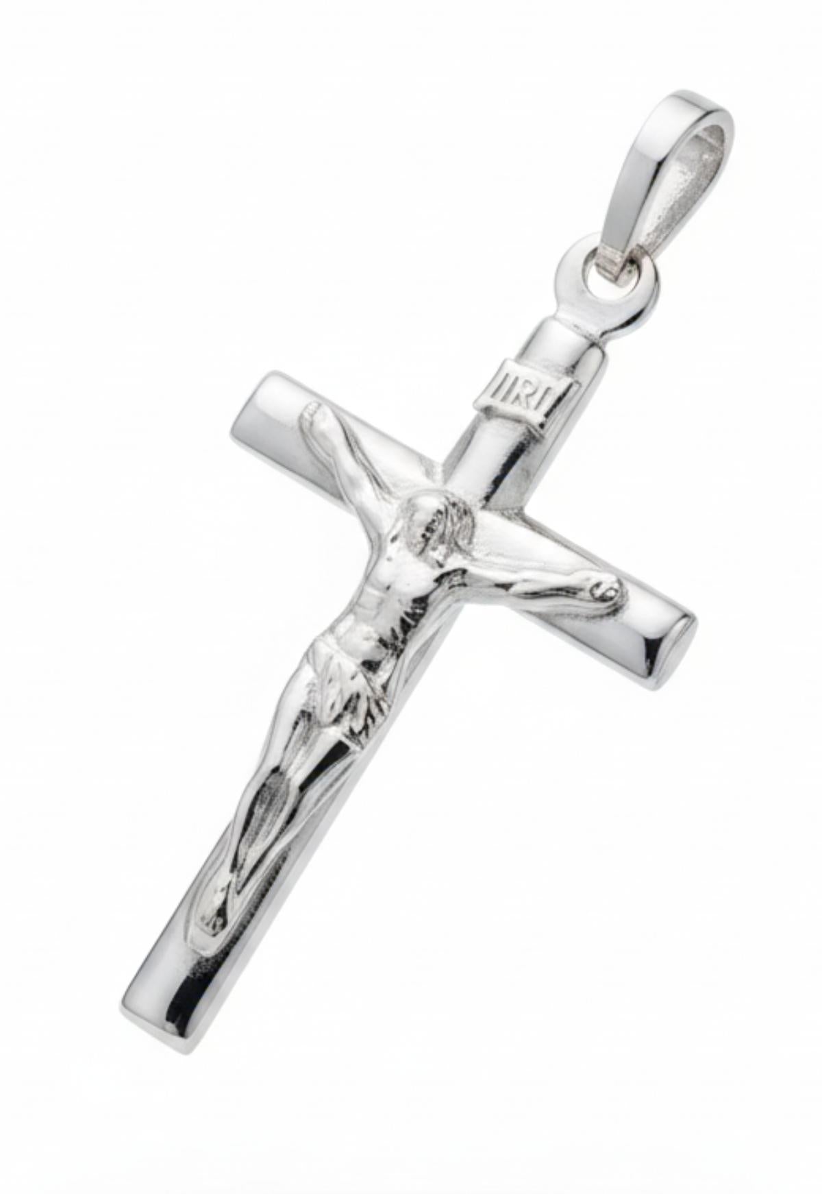 White Silver Cross Pendant