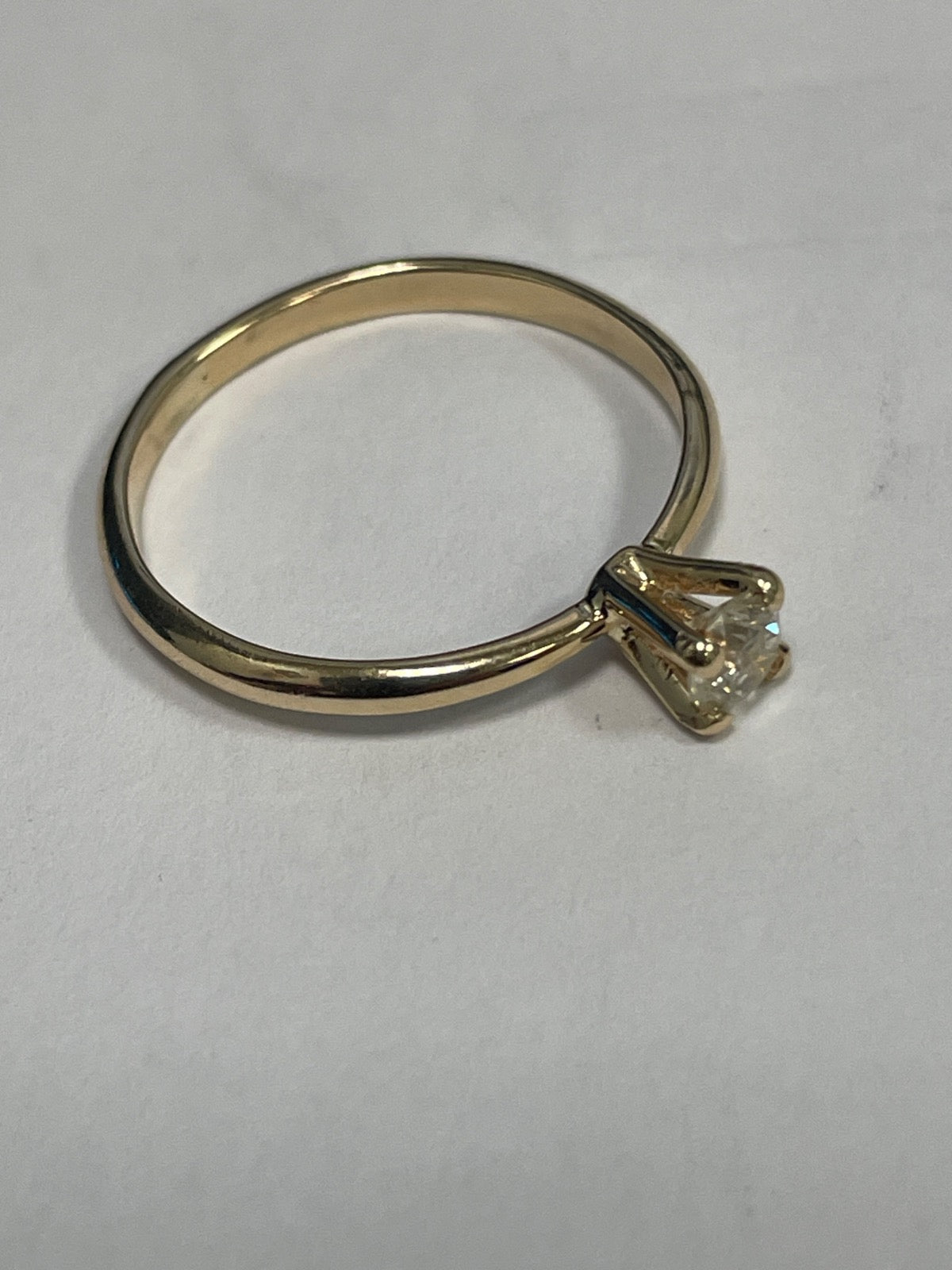 14K Yellow Gold Engagement Ring with Diamond