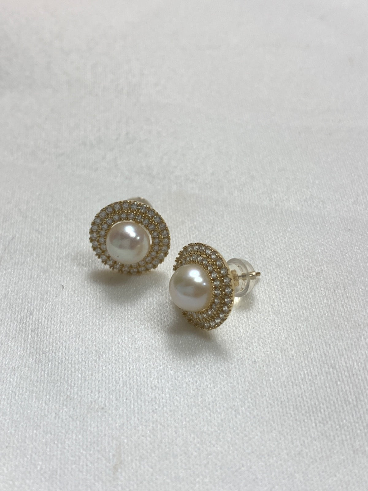 14K Yellow Gold Earring with CZ