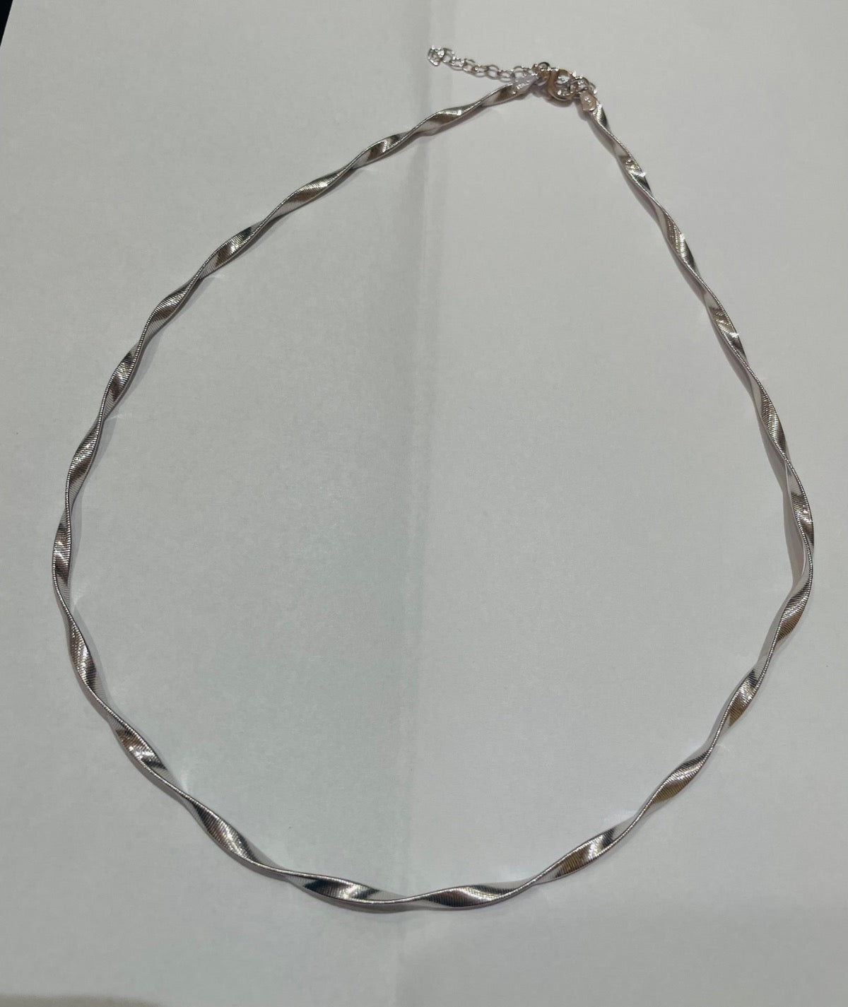 White Silver Choker