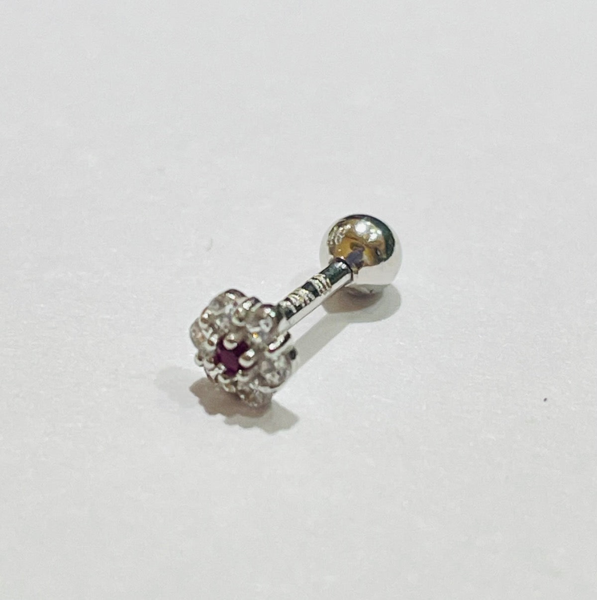 14K White Gold Piercing