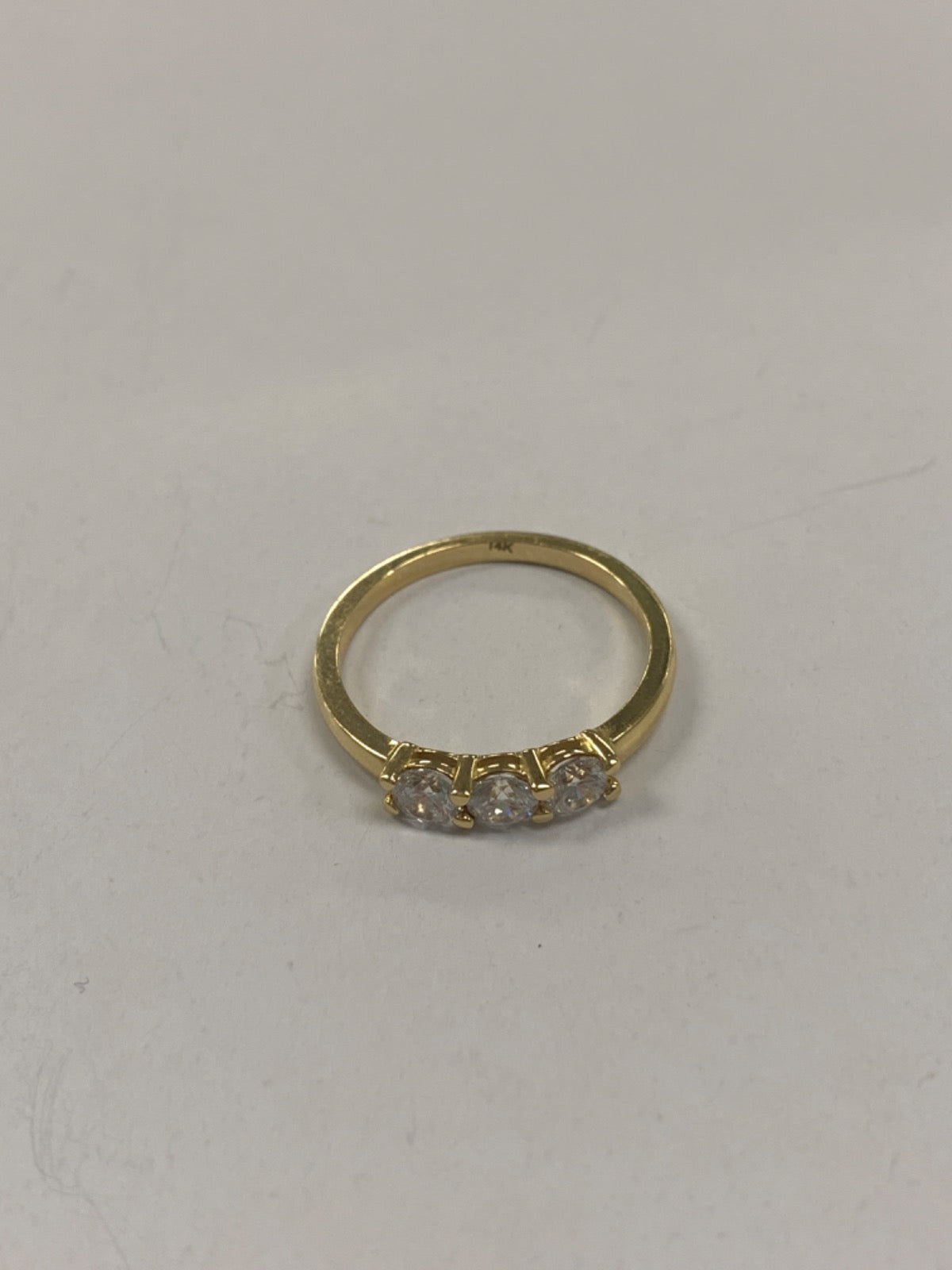 14K Yellow Gold Ring with CZ