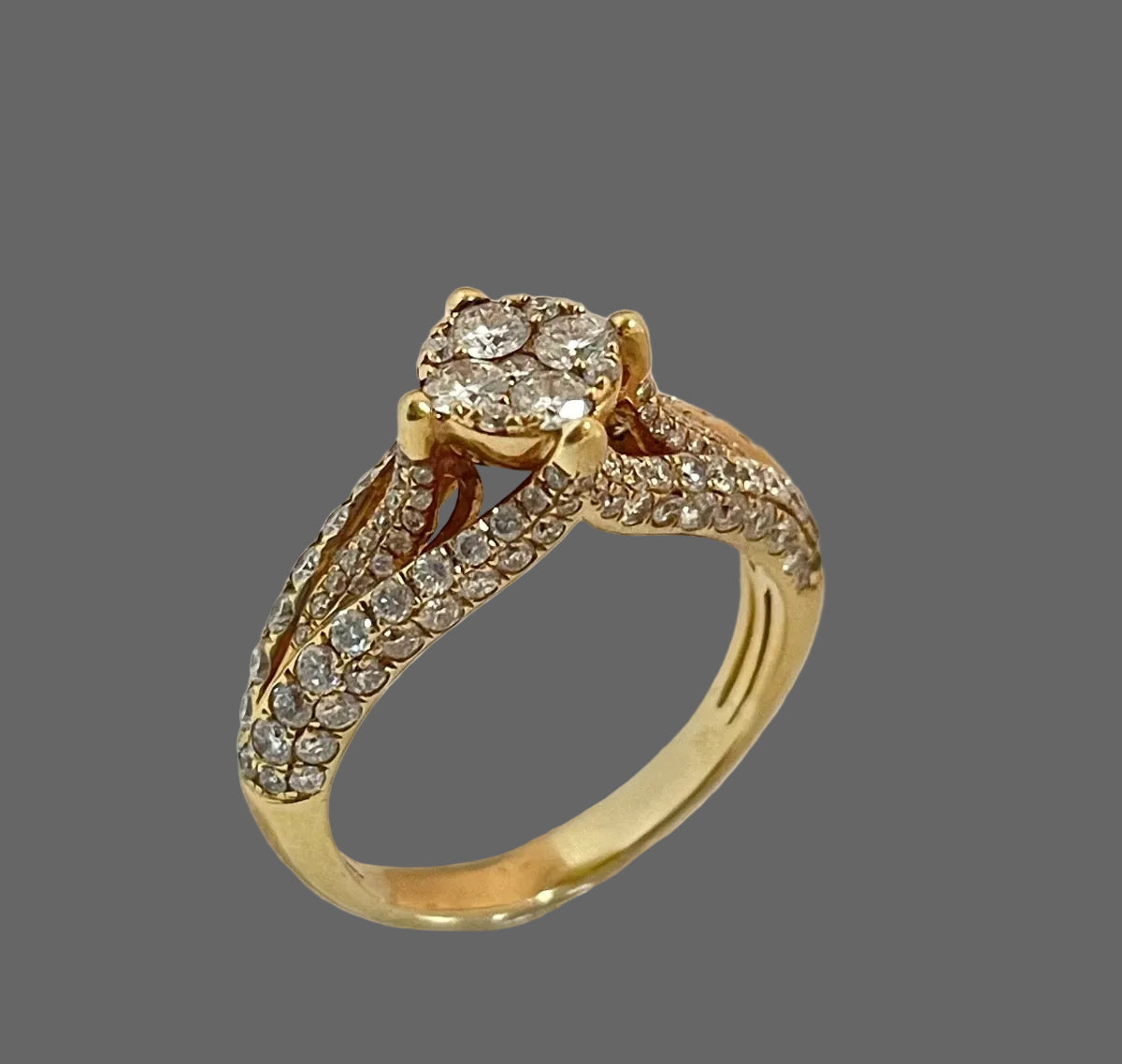 14K Yellow Gold Engagement Ring with Diamond