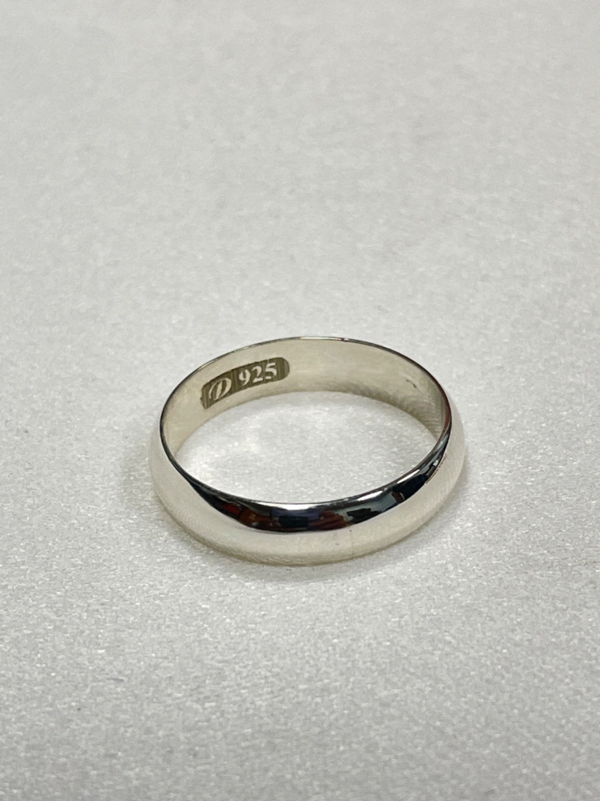 White Silver Wedding Band
