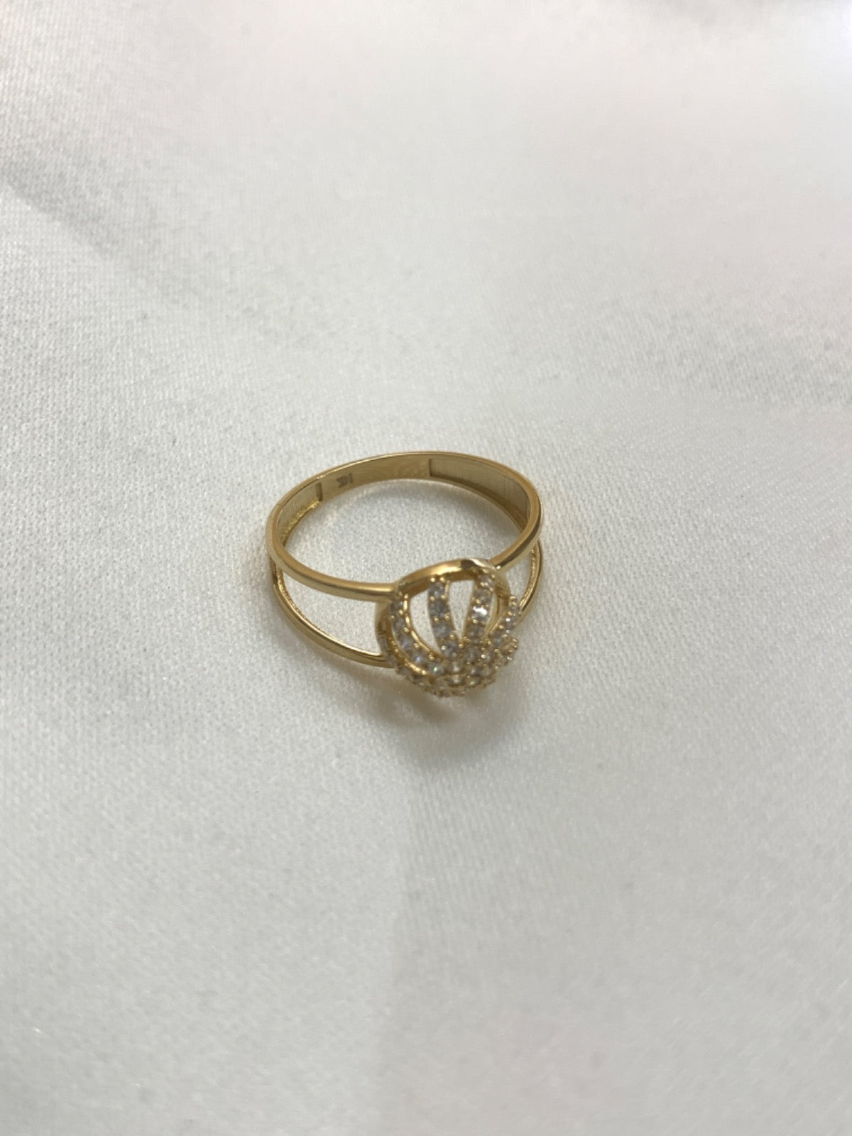 14K Yellow Gold Ring with CZ