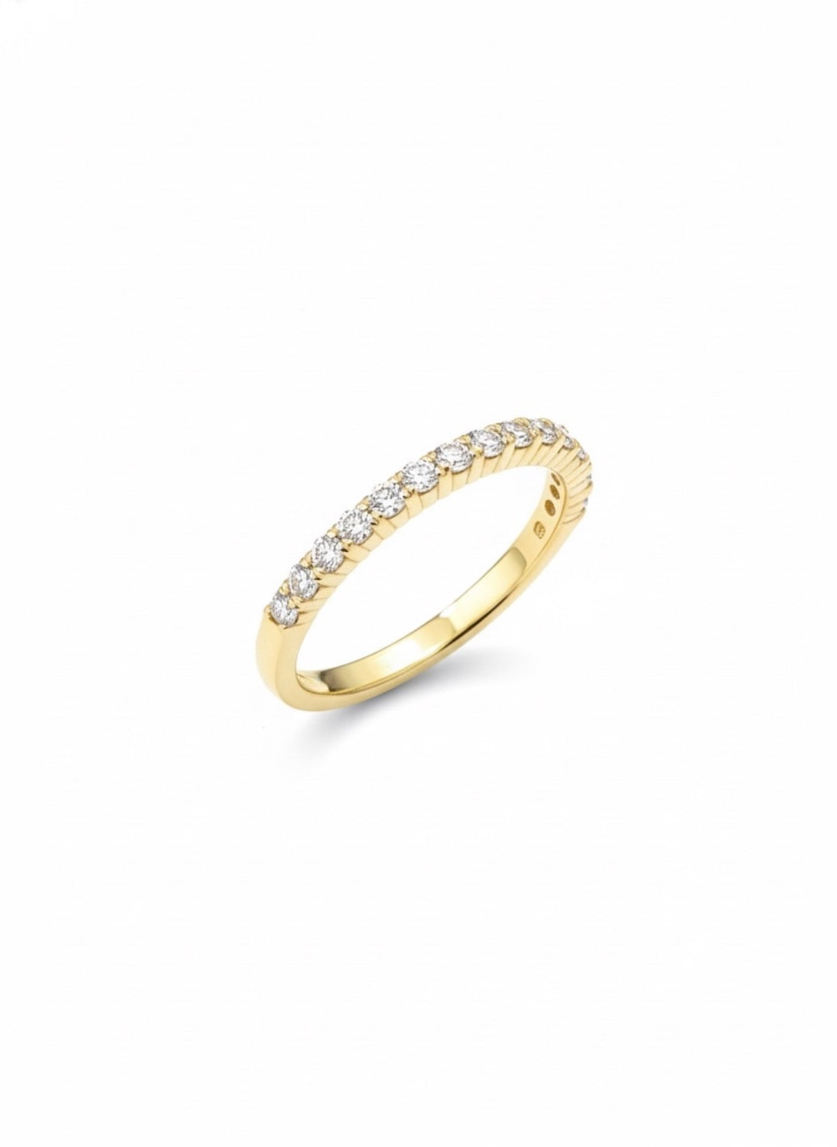 18K Yellow Gold Engagement Ring with Diamond