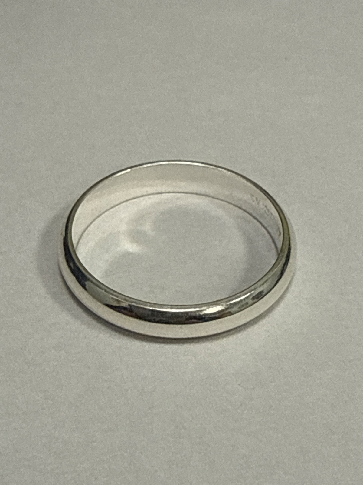 White Silver Wedding Band
