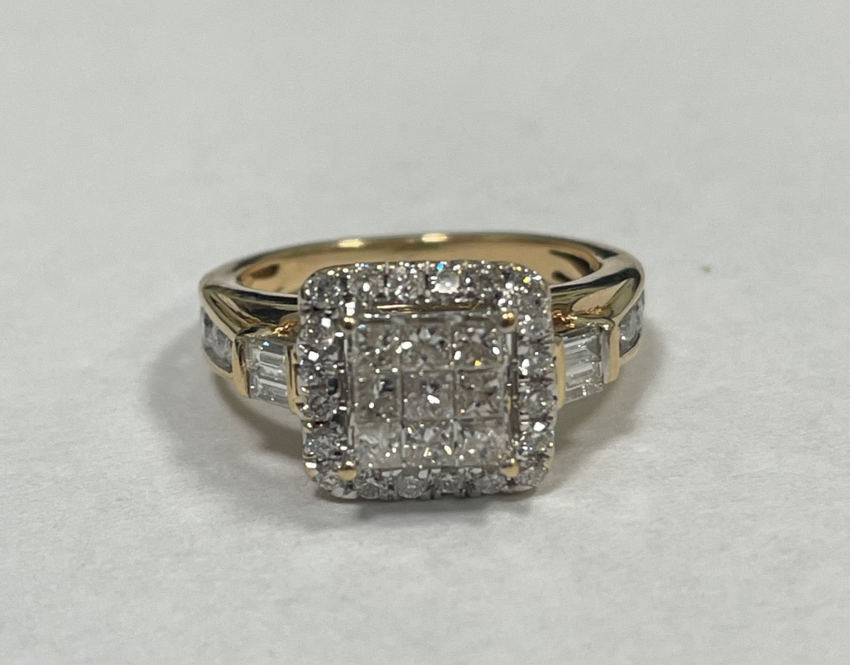 14K Yellow Gold Engagement Ring with Diamond