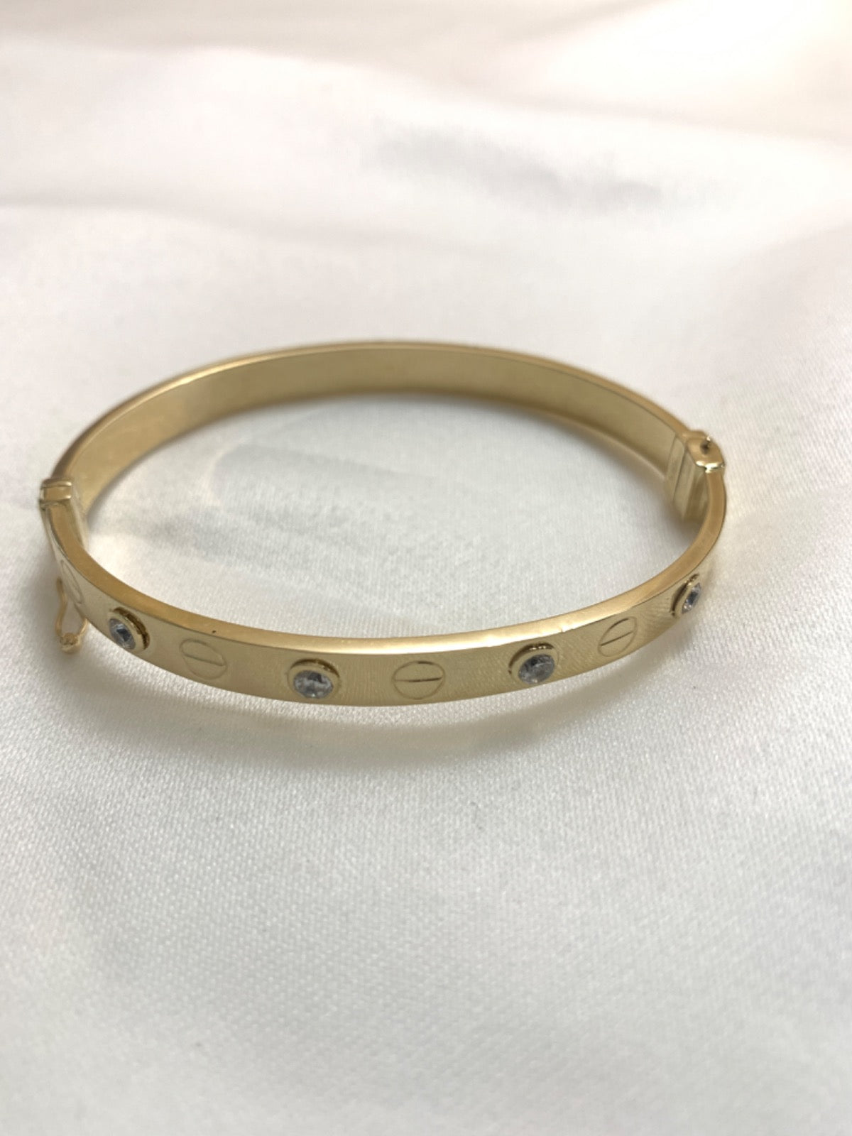 14K Yellow Gold Bracelet with CZ