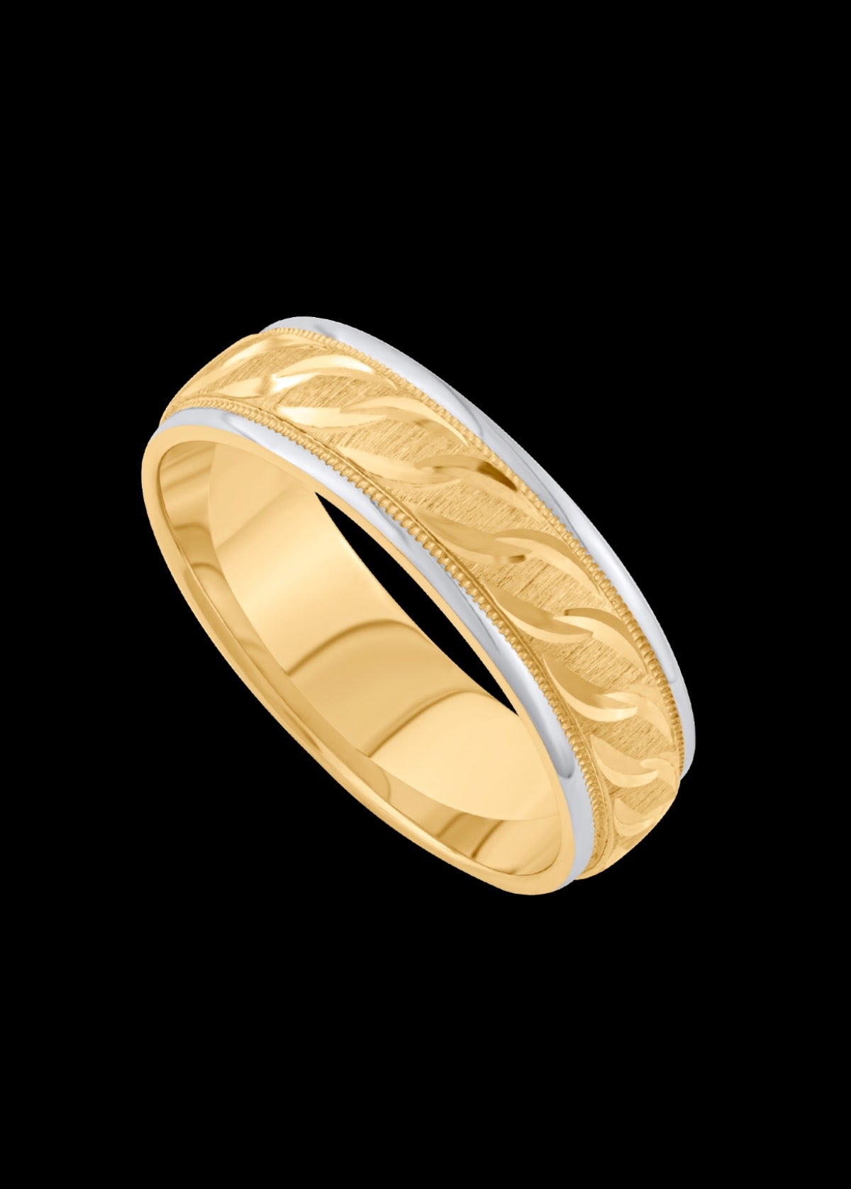 18K Two-Tone Gold Wedding Band