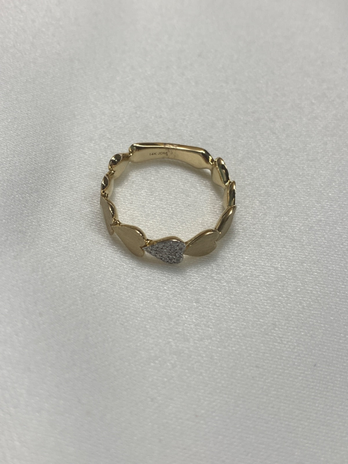 14K Yellow Gold Ring with Diamond