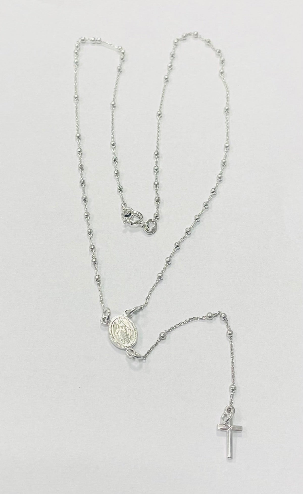 White Silver Rosary Chain