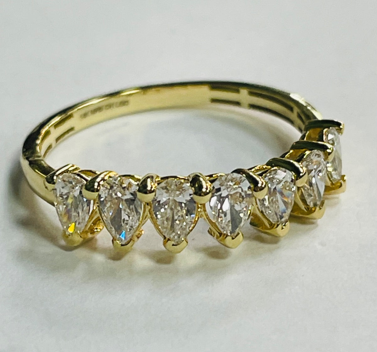 14K Yellow Gold Ring with Lab Diamond