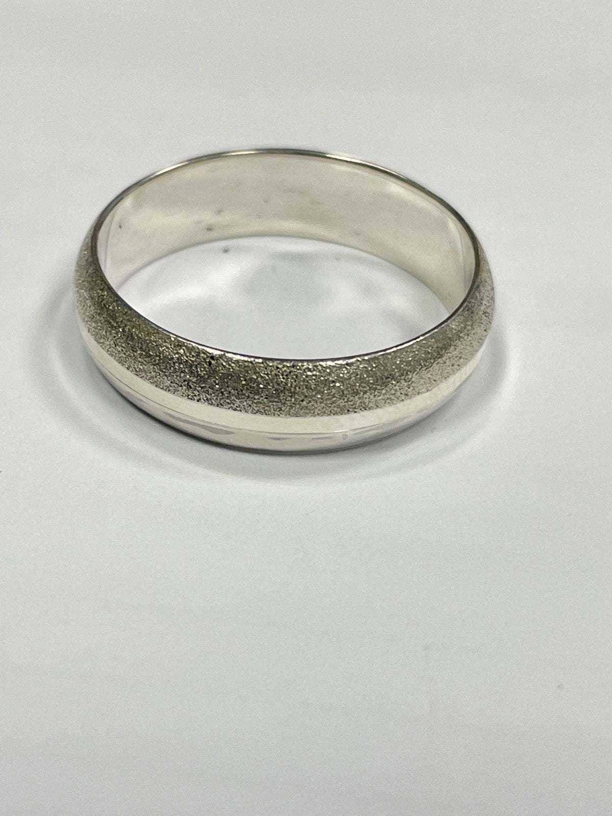 White Silver Engagement Ring