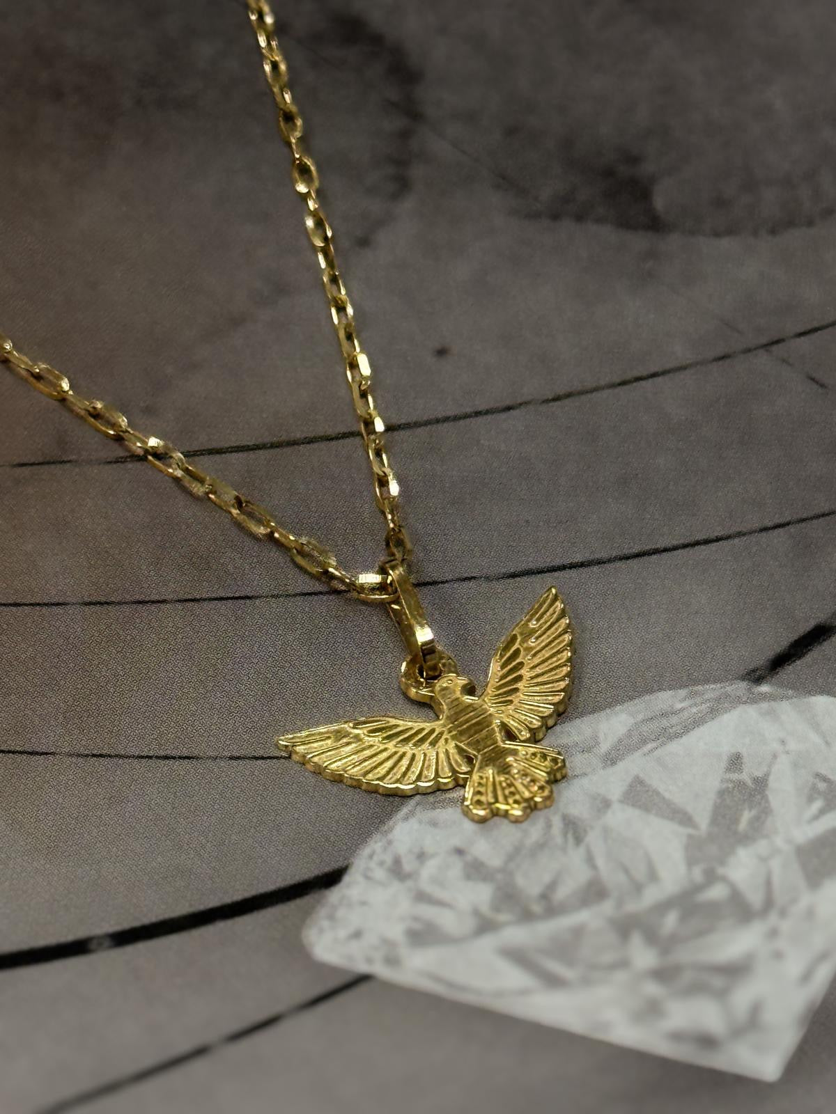 18K Yellow Gold Holy Spirit Pendant